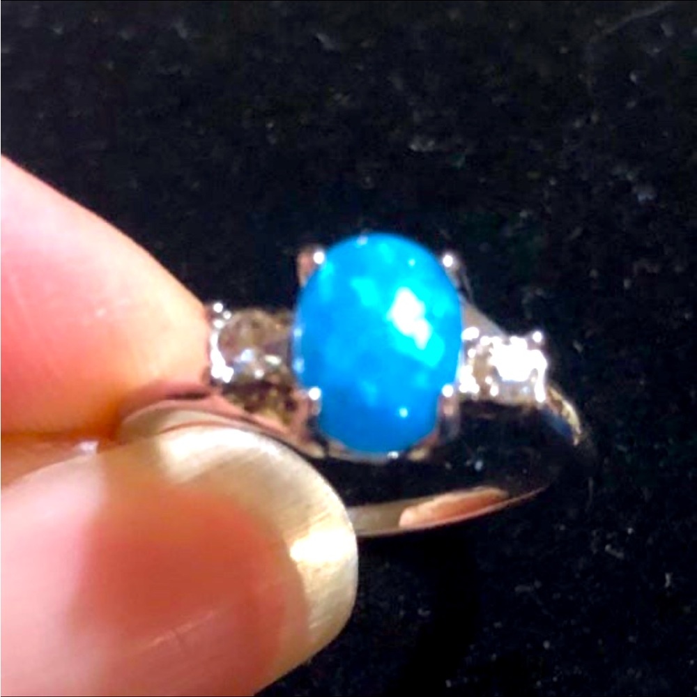 Silver Opal Ring